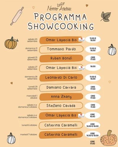 Programma showcooking - parte 1