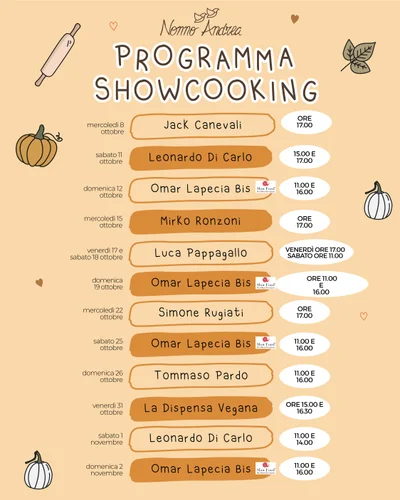 Programma showcooking - parte 2